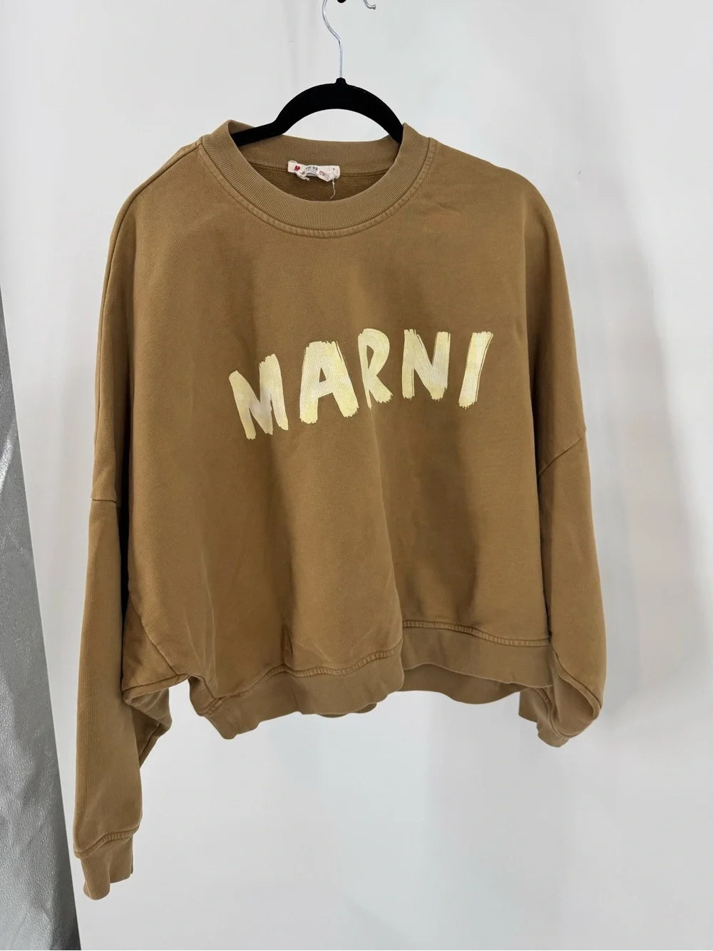 Marni Tan Crewneck Sweatshirt with Branded Tag size IT-42, US-6